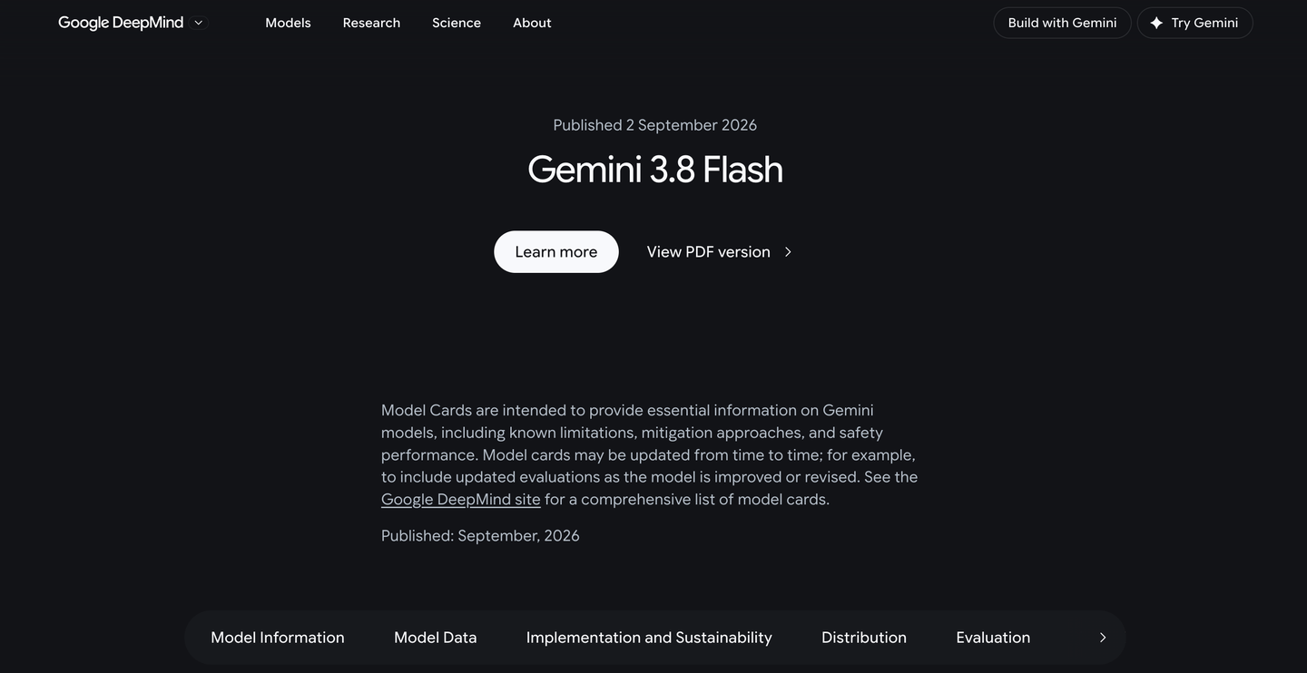 Gemini 3.8 官网首页